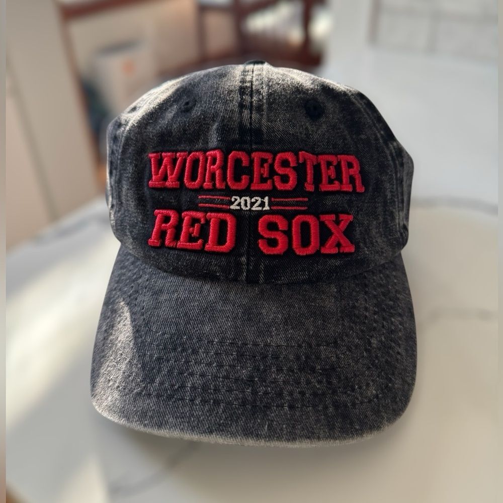 Worcester Red Sox 2021 Adjustable Baseball Cap – Black Denim – MiLB – Never Worn